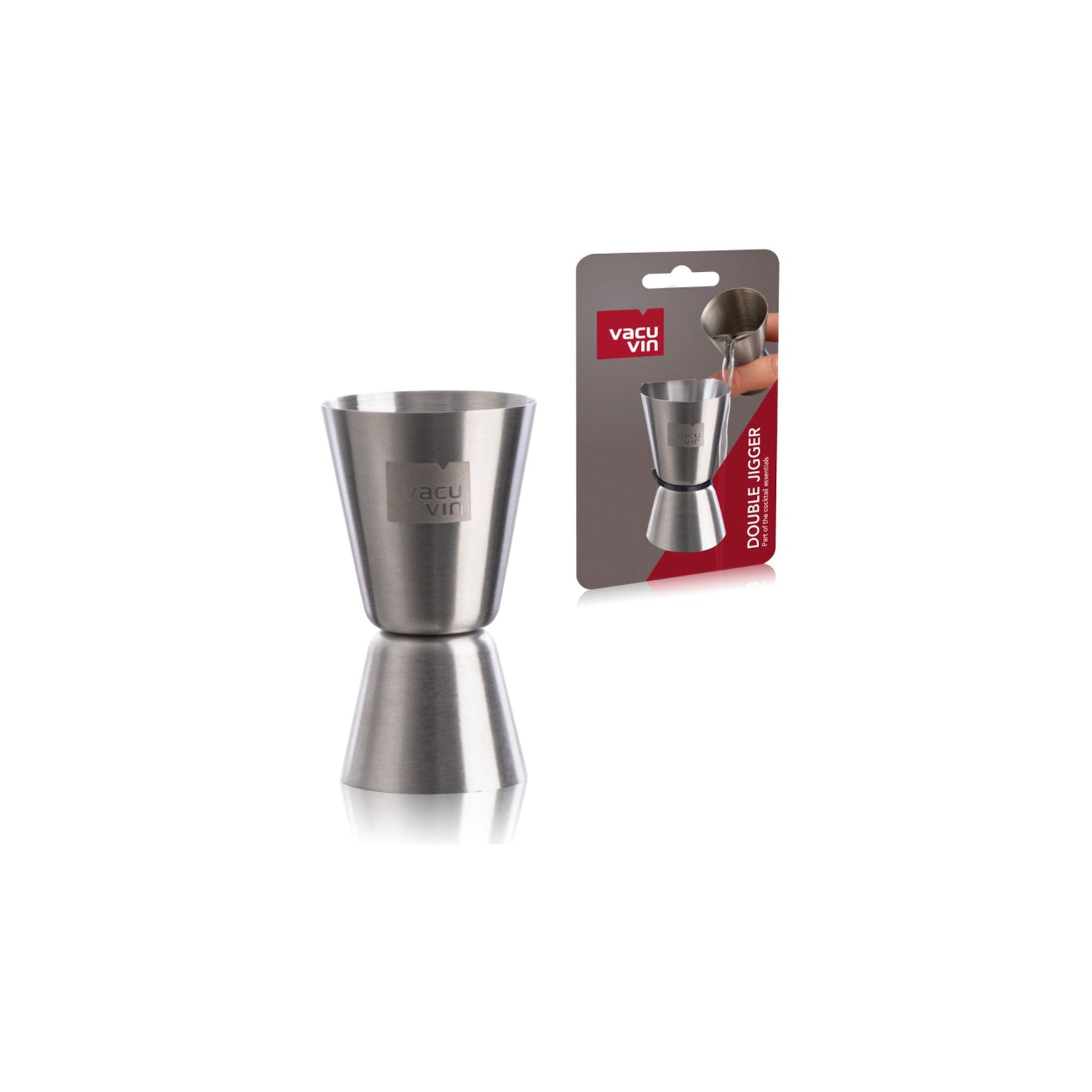VACU VIN DOUBLE JIGGER STAINLESS STEEL, (15ML/30ML)