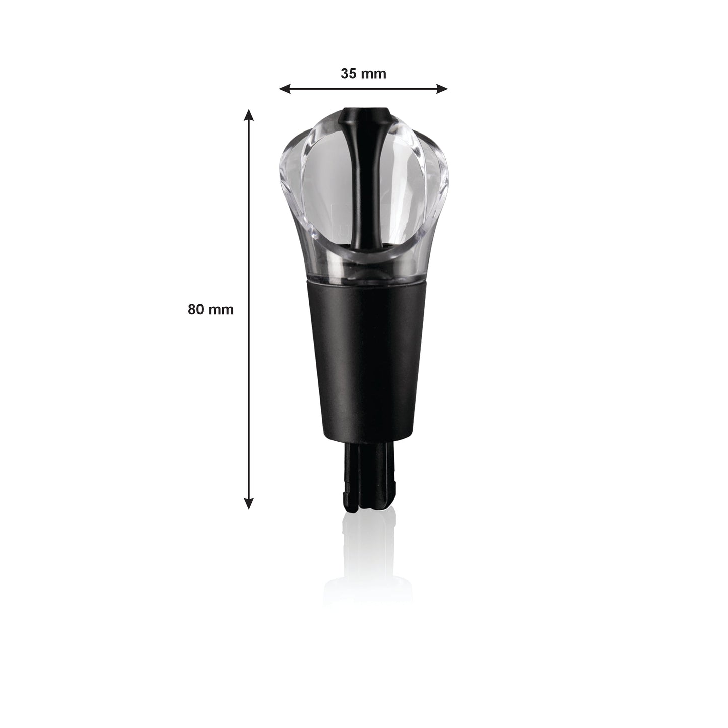 VACU VIN WINE SERVER & STOPPER BLACK, 2PCS