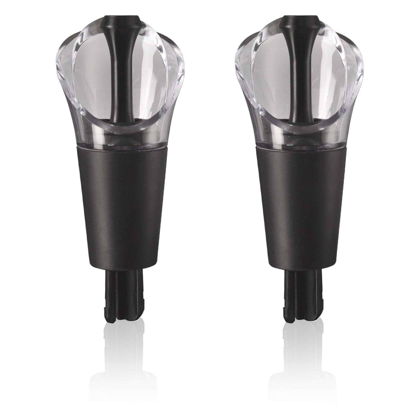 VACU VIN WINE SERVER & STOPPER BLACK, 2PCS