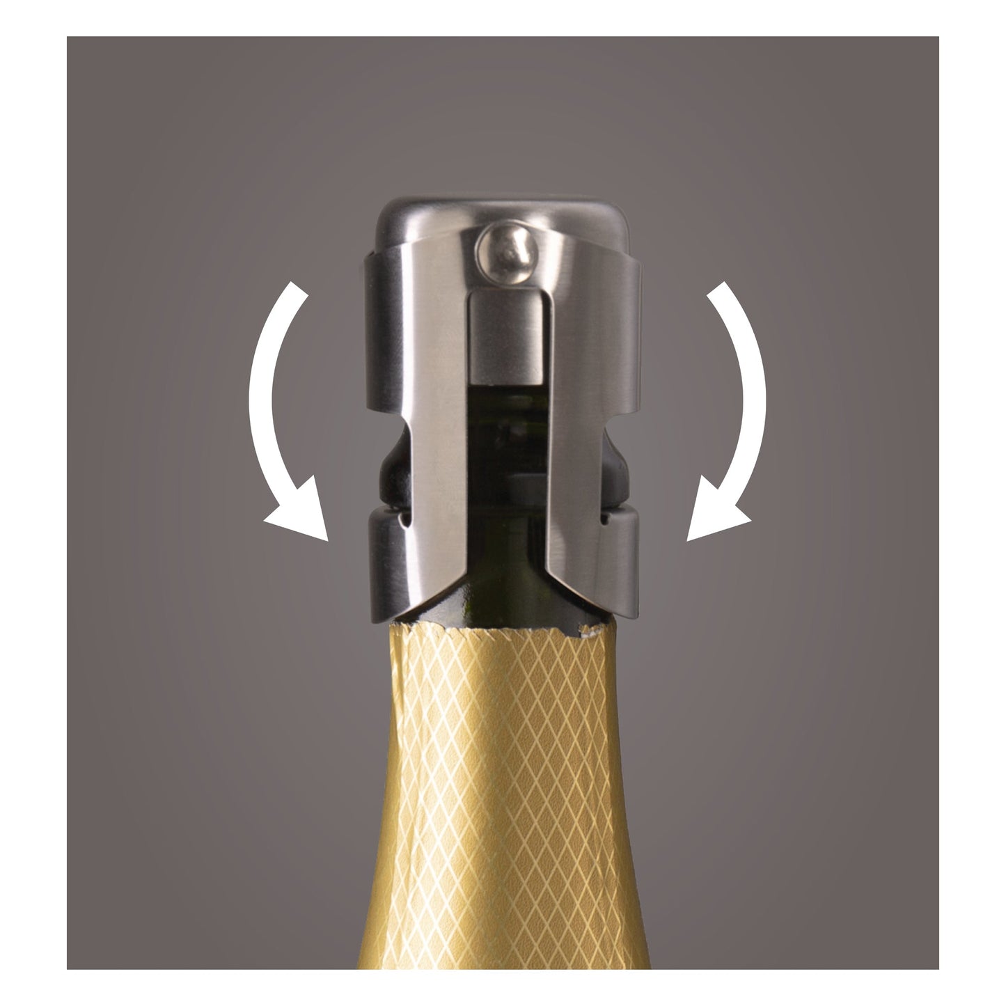 VACU VIN CHAMPAGNE STOPPER STAINLESS STEEL