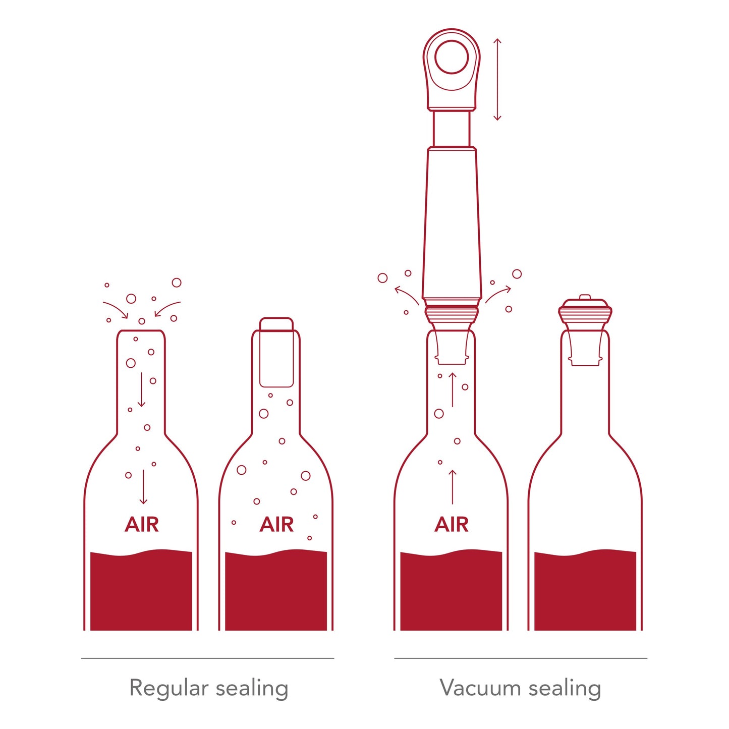 VACU VIN WINE SAVER LOOP (GRAPHITE)New