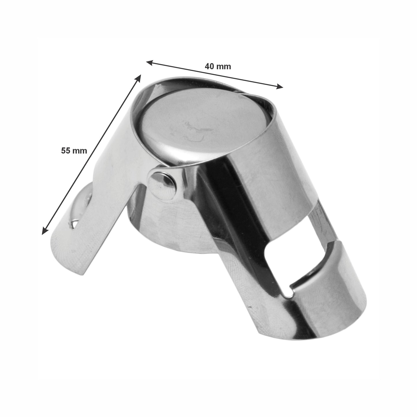 BAR BUTLER CHAMPAGNE STOPPER WITH DOUBLE CLIP ST.STEEL