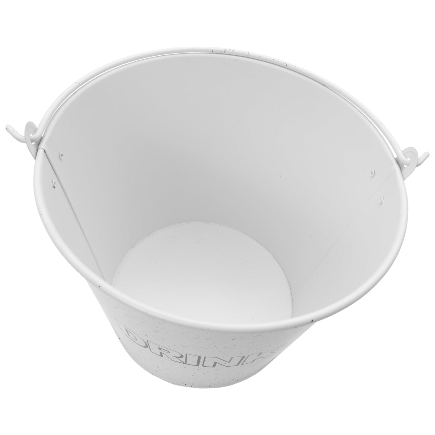 BAR BUTLER ICE BUCKET WITH HANDLE WHITE AND MOTTLED BLACK, 5LT