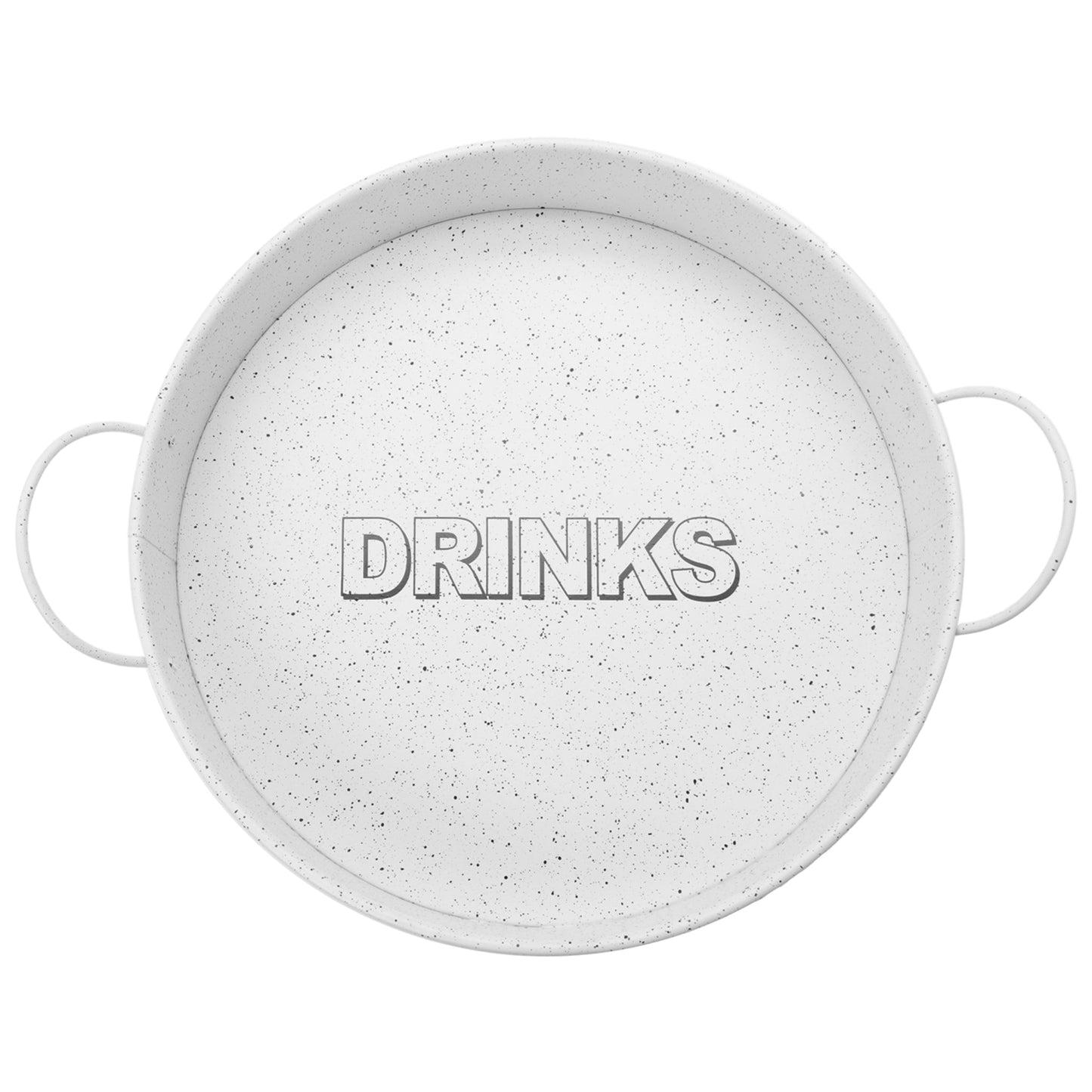 BAR BUTLER BAR TRAY WHITE AND MOTTLED BLACK