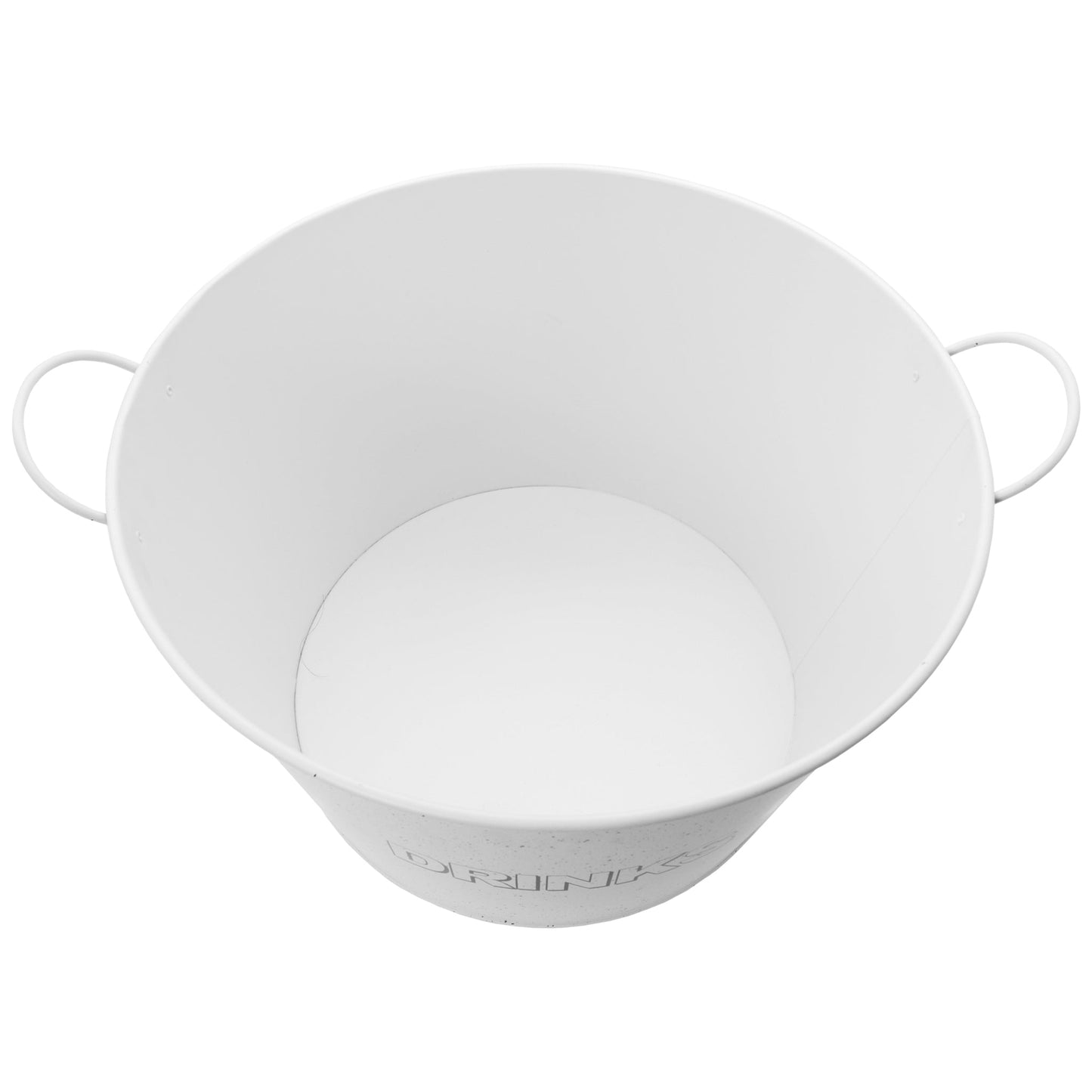 BAR BUTLER WINE BUCKET WITH HANDLES WHITE MOTTLED BLACK 18LT ON BLACK STAND