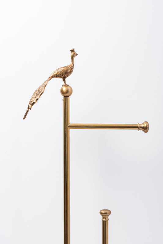 Toilet Paper Holder Organiser Peacock Antique Brass – view 2
