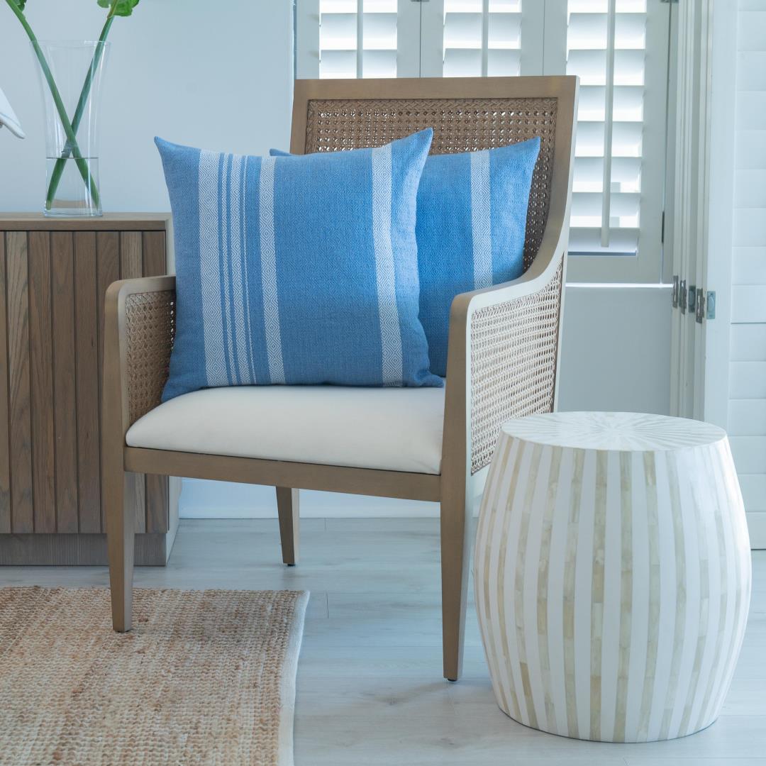 Protea Diamond Saxe and White Scatter Cushion