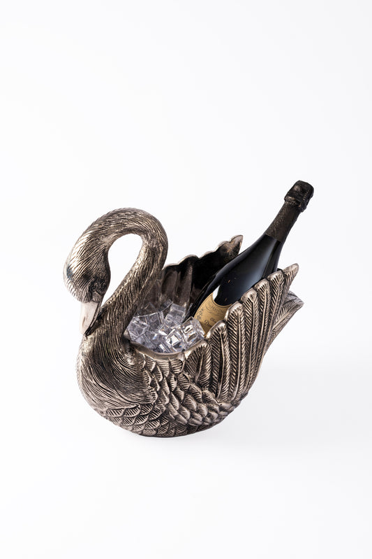 Wine Cooler Swan Lake Antique Silver – view 2