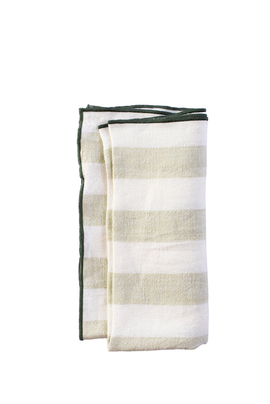 Napkin Lea Ivory Green – view 2