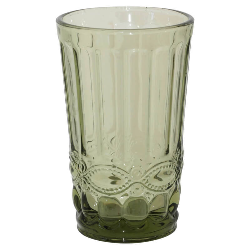 Green Eaton High Ball Water Glass