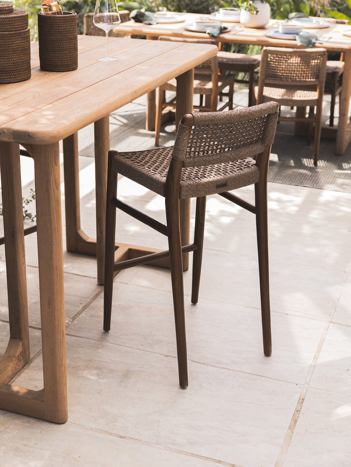 Goa Teak Counter Chair in Bark - view 8
