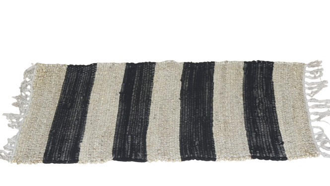 Navy & Stone Jute Floor Mat
