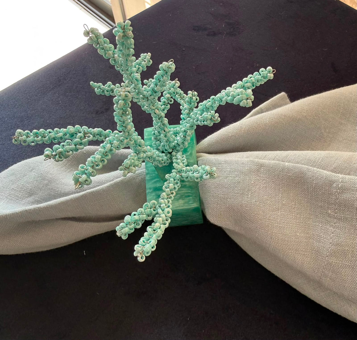 Napkin Ring Coral Blue