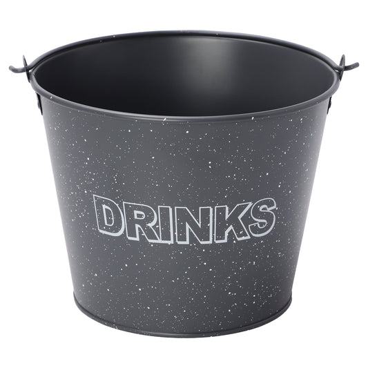 BAR BUTLER ICE BUCKET WITH HANDLE GREY AND MOTTLED WHITE, 5LT