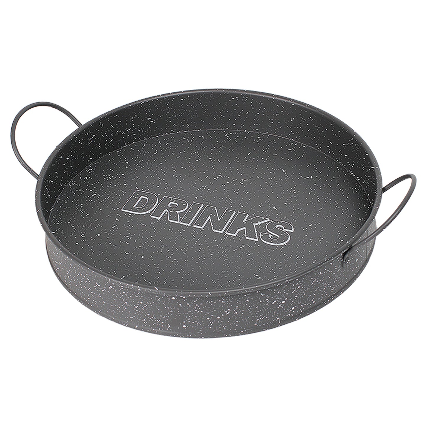 BAR BUTLER BAR TRAY GREY AND MOTTLED WHITE