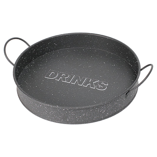 BAR BUTLER BAR TRAY GREY AND MOTTLED WHITE