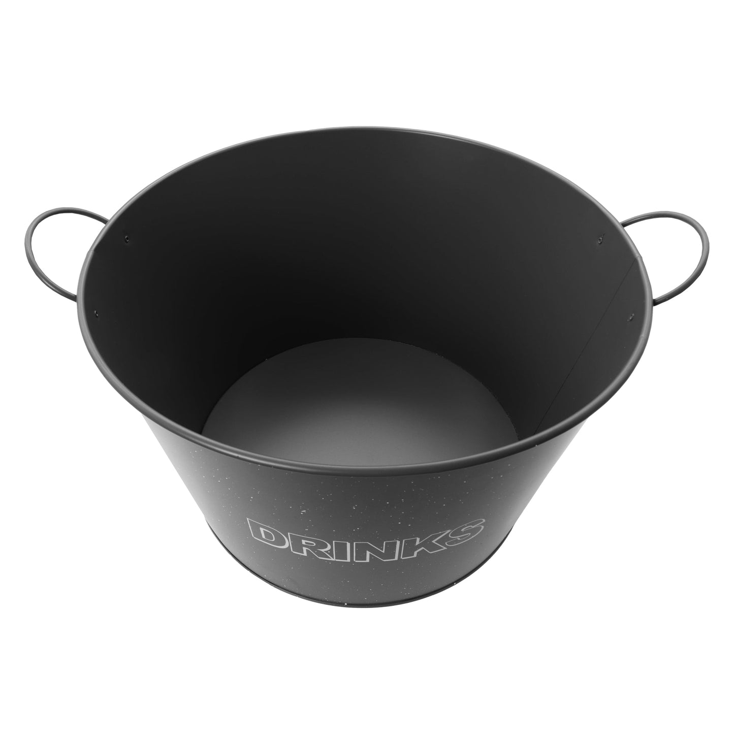 BAR BUTLER WINE BUCKET WITH HANDLES GREY AND MOTTLED WHITE 18LT ON BLACK STAND