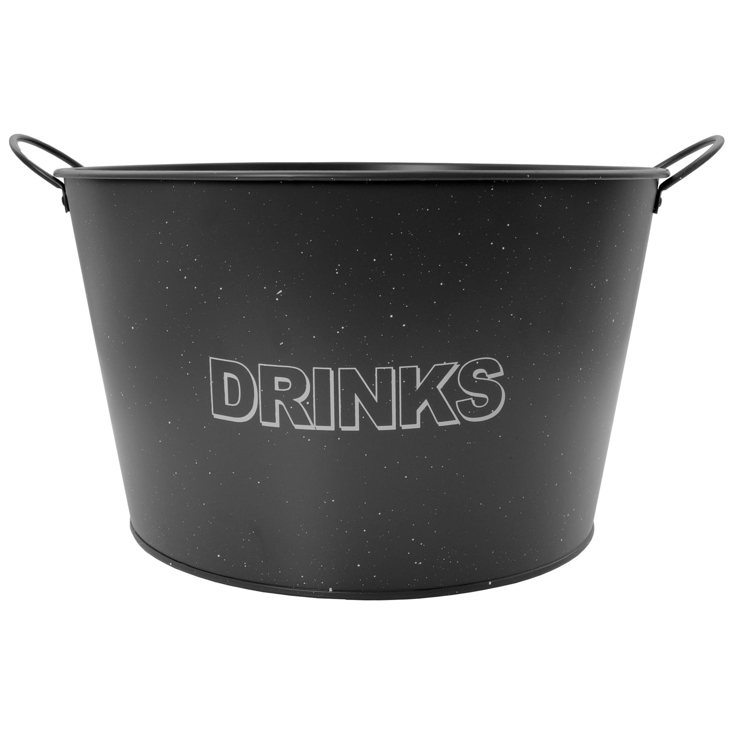BAR BUTLER WINE BUCKET WITH HANDLES GREY AND MOTTLED WHITE 18LT ON BLACK STAND