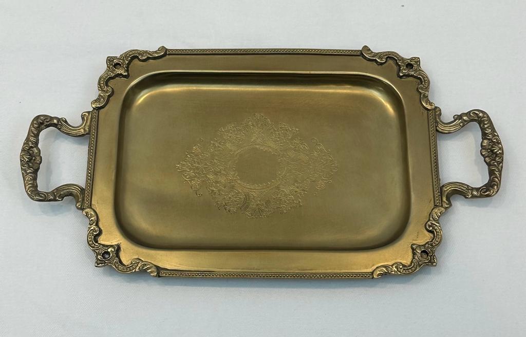 TRAY ANTIQUE ORNATE ANTIQUE BRASS (HB10355AB)