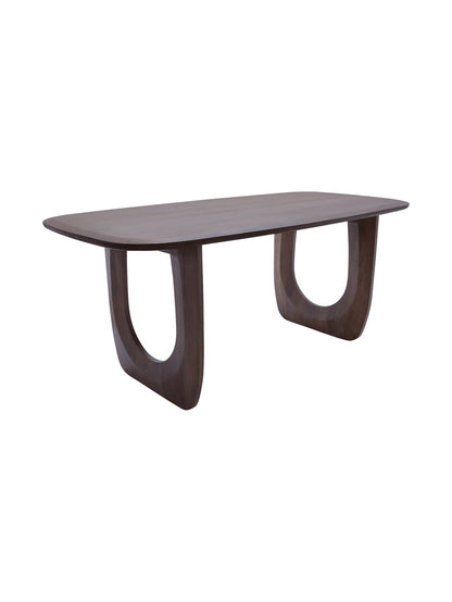 Modern dining table with unique U-shaped legs 
