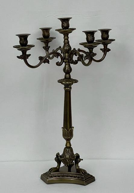CANDELABRA 5 ARM GRIFFIN ANTIQUE BRASS (11843/AB)