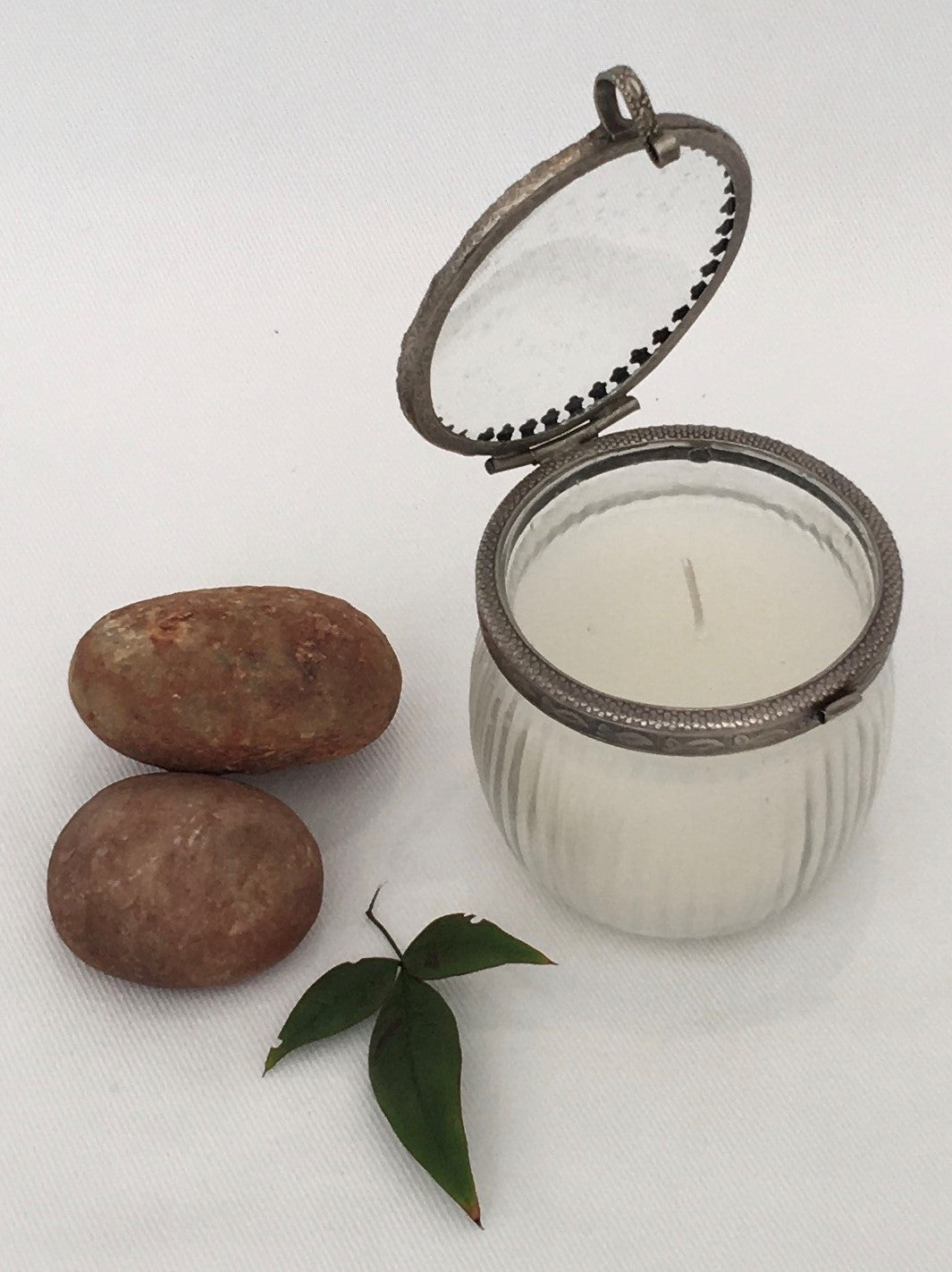 CANDLE JAR GLASS GREEK ROUND (ST-95)