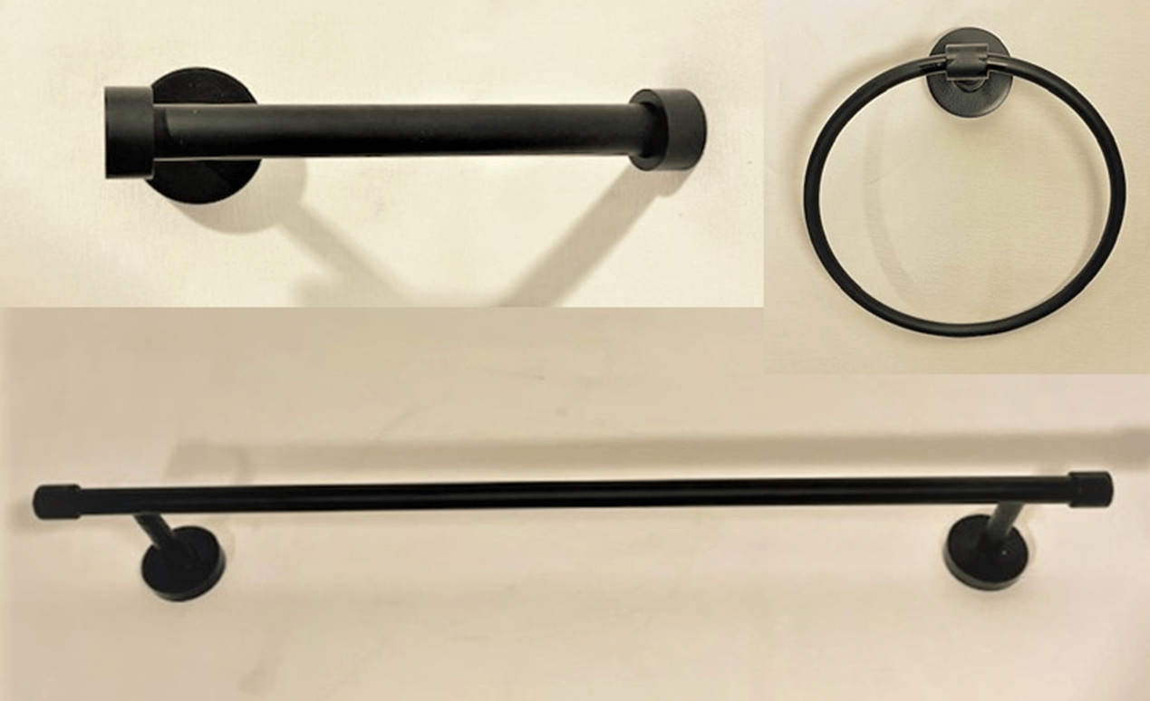 TOWEL RING MATT BLACK (3281)