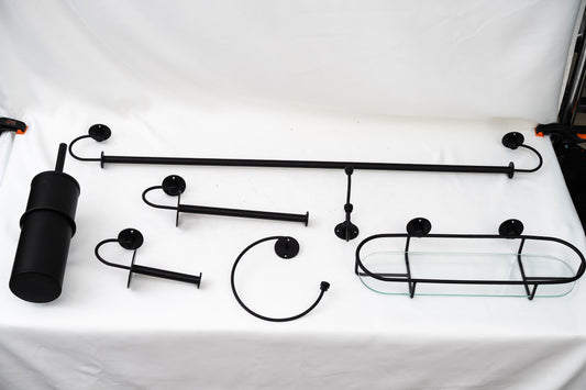 Glass Shelf Matt Black Slimline – view 2