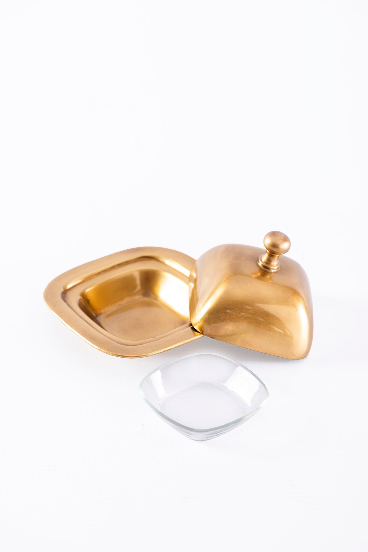 Butter Dish Kings Mini Antique Brass – view 2