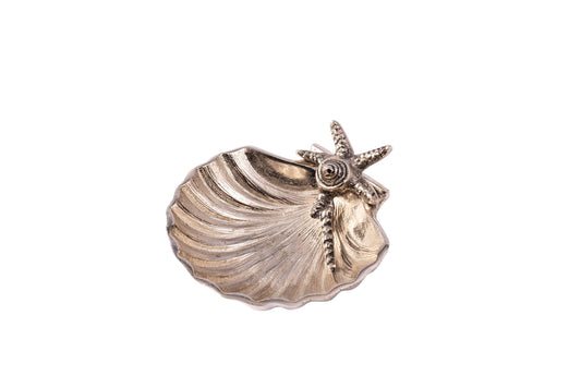 Bowl Shell Starfish Antique Silver