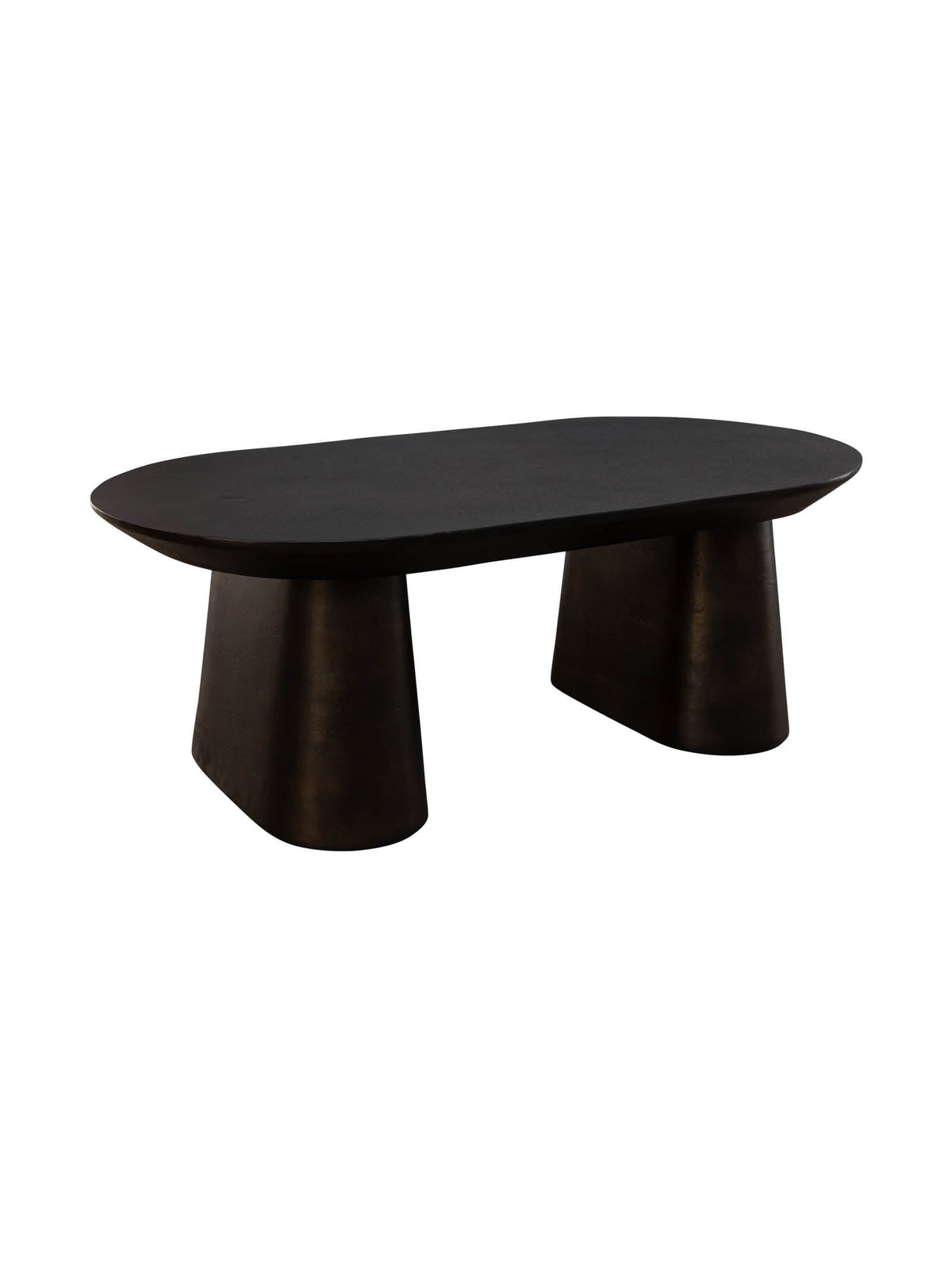 Black oval coffee table 