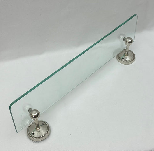GLASS SHELF BEADED ROUND NEW (24935)