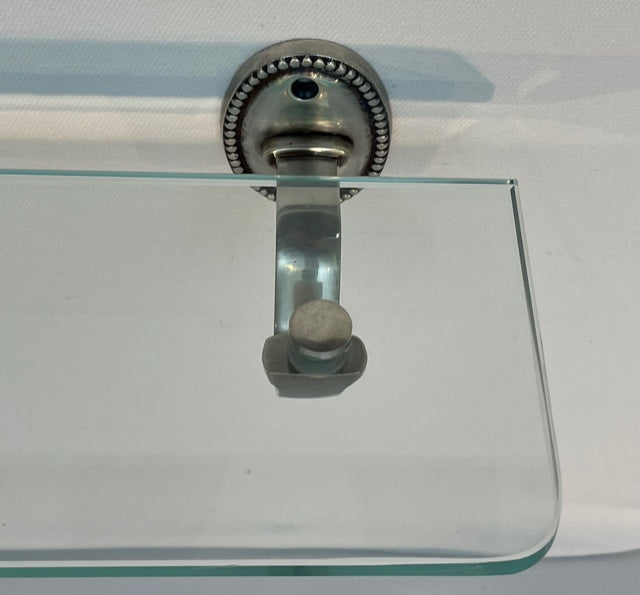 GLASS SHELF OVAL BEADED (4478)