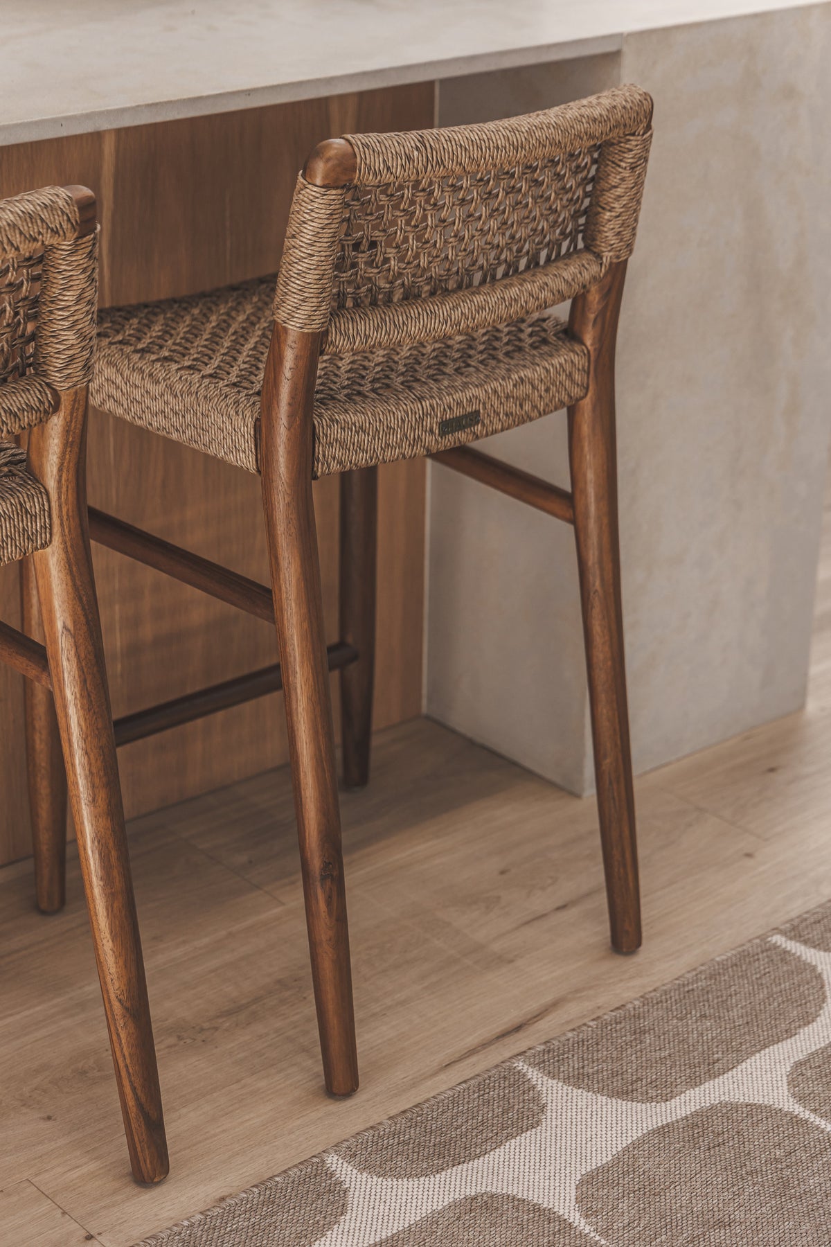 Goa Teak Counter Chair in Bark - view 2