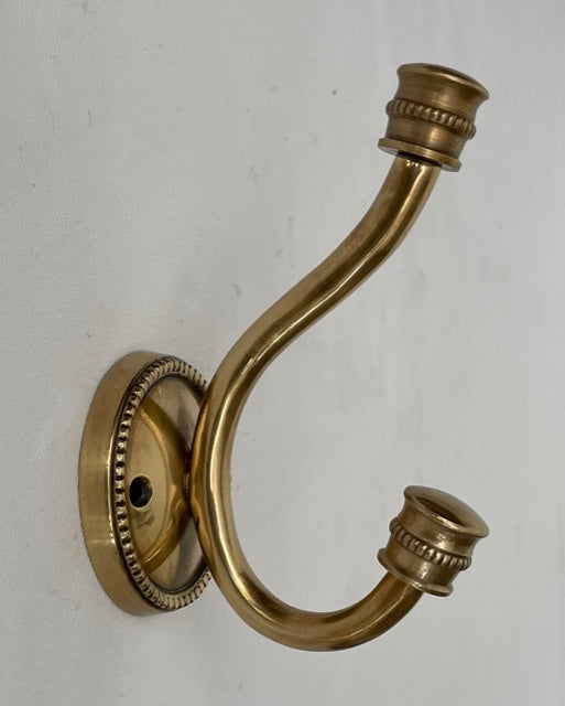 HOOK ROUND BEADED BRASS (5705/AG)