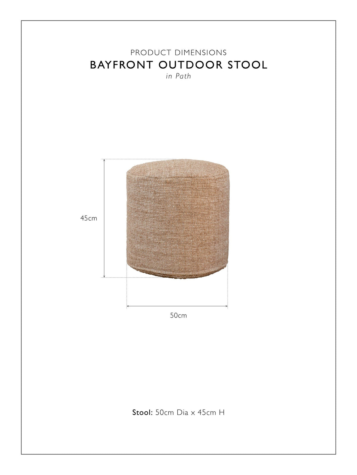 Bayfront Outdoor Stool - view 3