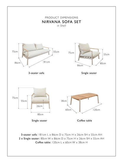 Nirvana Outdoor Sofa Set - view 3