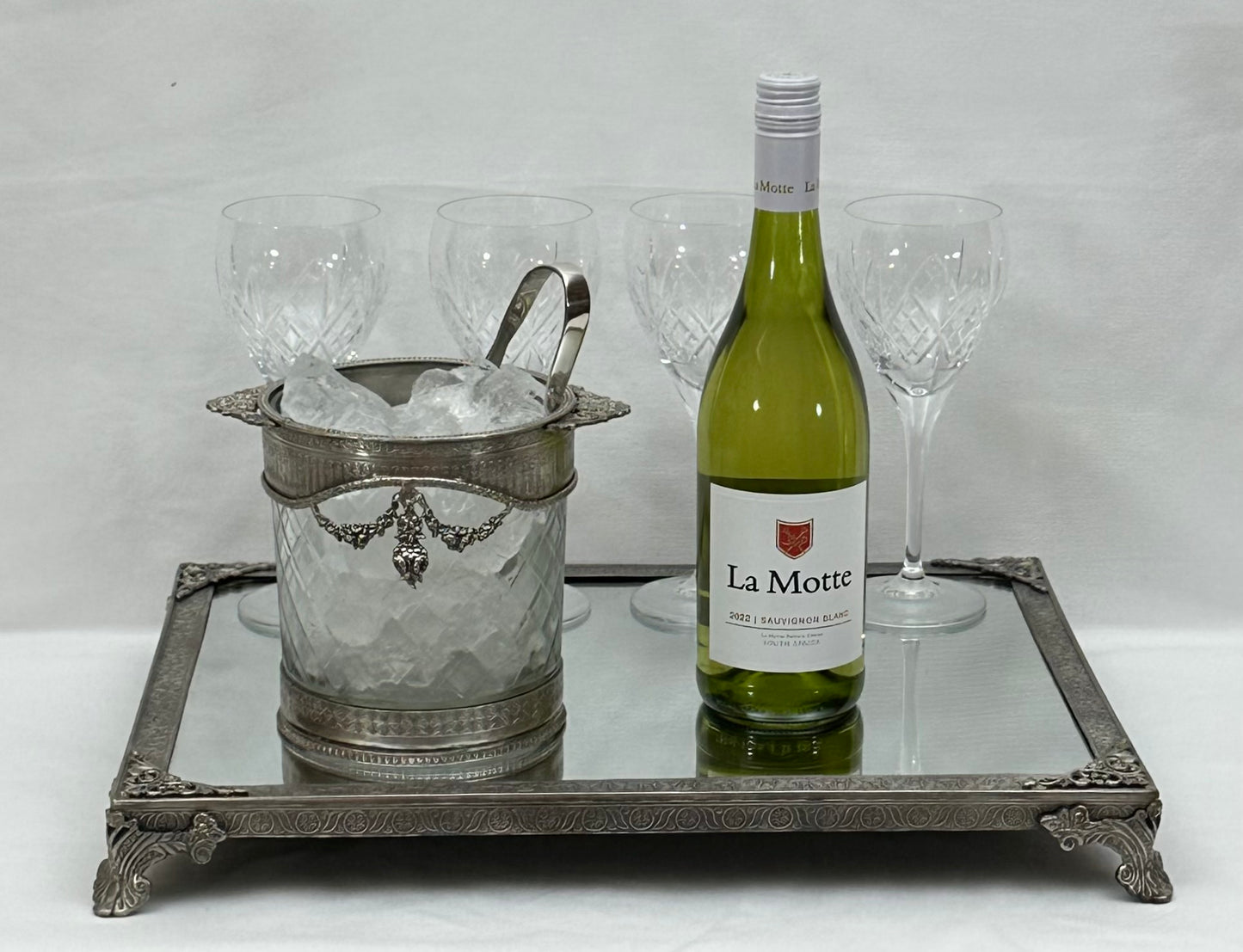 ICE BUCKET WITH TONGS BORDEAUX (N180)