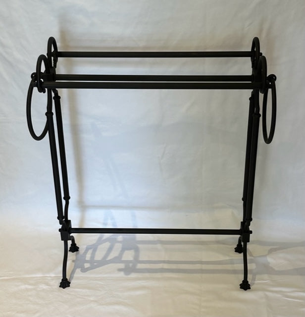 FREE STANDING TOWEL STAND INCLUDING TOWEL RINGS MATT BLACK (23648)