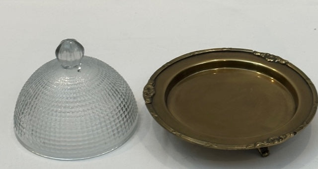 CAKE DOME MINI ROSE ANTIQUE BRASS (N153)