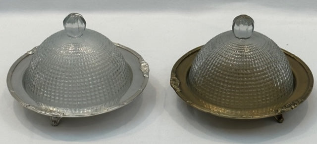 CAKE DOME MINI ROSE ANTIQUE BRASS (N153)