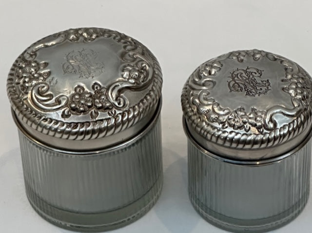 JAR GLASS FLOWERS SMALL (N224)