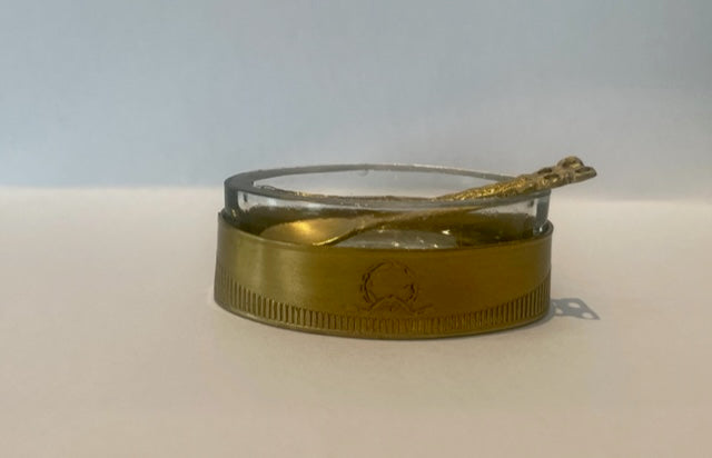 SALT POT OVAL KINGS ANTIQUE BRASS (25000)