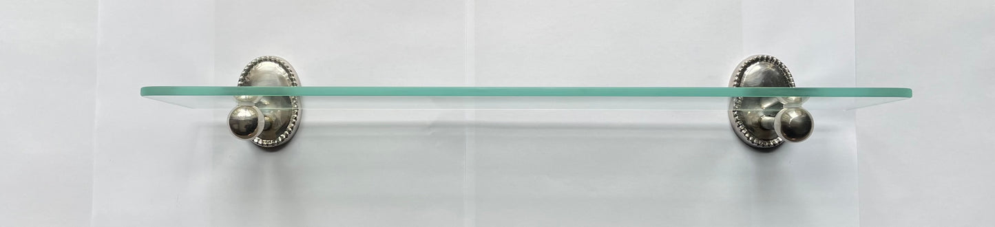 GLASS SHELF BEADED OVAL NEW (24936)