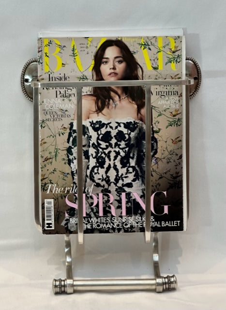 TOILET ROLL & MAGAZINE HOLDER OVAL BEADED (5660/AS)