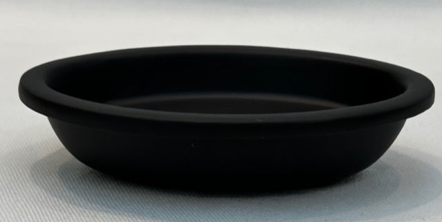 SOAP DISH OVAL CLASSIC WITH TRAY MATT BLACK (3066/BK)