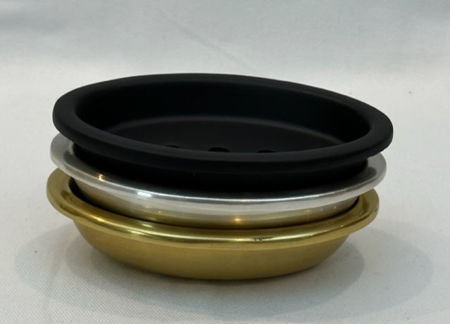 SOAP DISH OVAL CLASSIC WITH TRAY MATT BLACK (3066/BK)