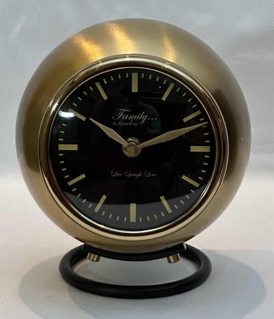 CLOCK XL CLASSIC ANTIQUE BRASS & MATT BLACK (61-545-20)