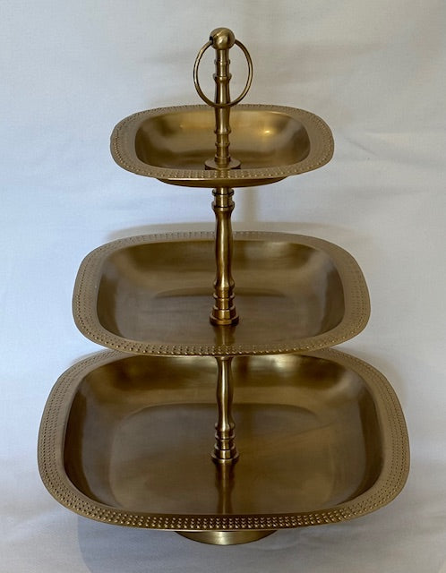 PATISSERIE 3 TIER ROYAL ANTIQUE BRASS (74-192-48)