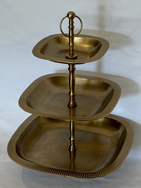 PATISSERIE 3 TIER ROYAL ANTIQUE BRASS (74-192-48)
